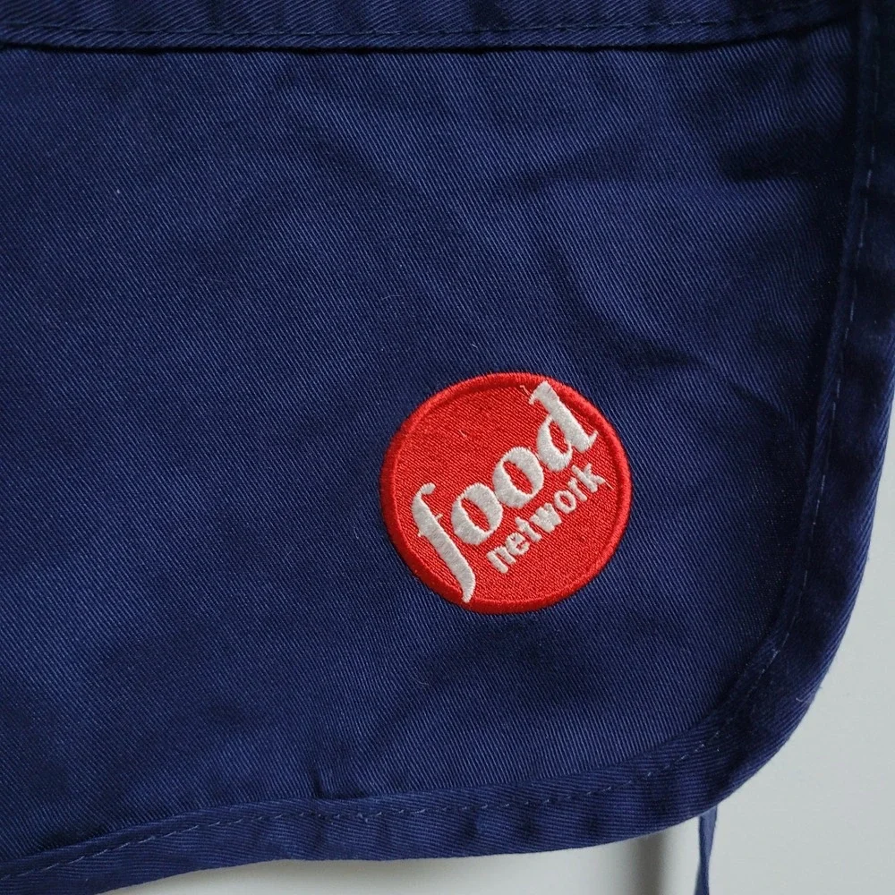 Food Network Iron Chef America Apron Navy Blue Embroidered Logo Promo Item